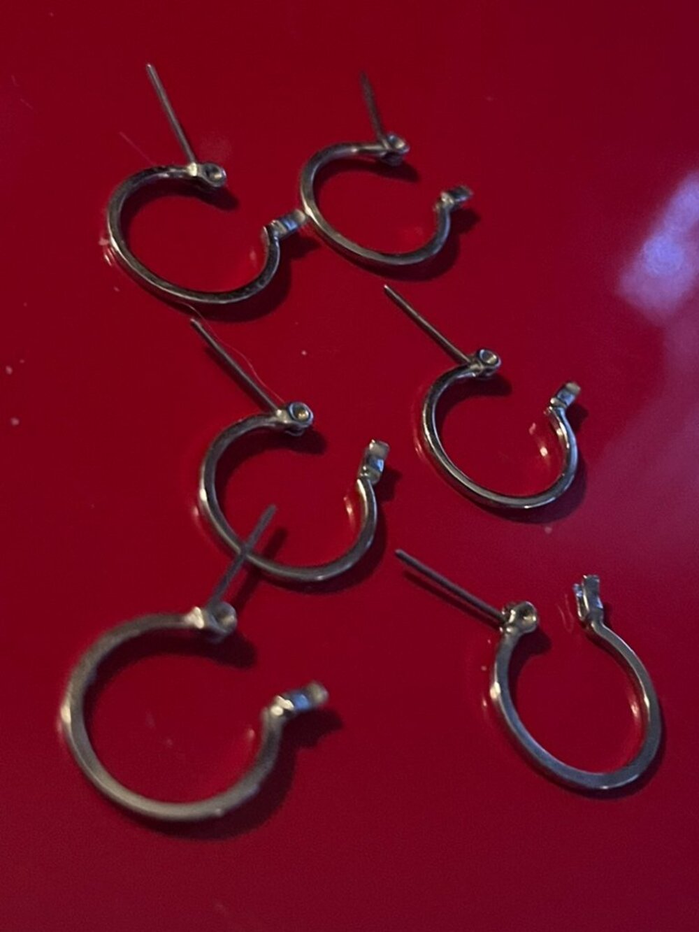 Set of 6 Silver Hoops